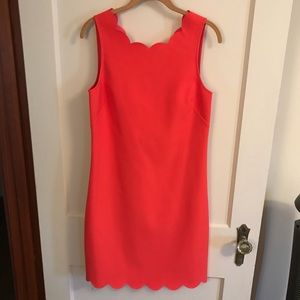 Pink scallop detail dress